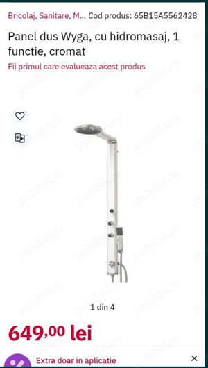 Set dus tip Panel cu hidromasaj