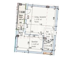 Apartament 2 camere, semifinisat, parcare, Marasti, zona Pod Ira