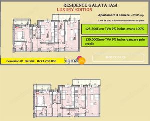 Proiect nou! Apartament 3 camere decomandat, cu 2 bai  - imagine 6