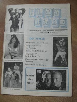 PLAY BACK 1990 an complet PRIMA revista de muzica topuri informatii dupa Revolutie