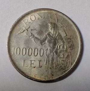 Replică monede argint 500 lei - 1941   100000 lei - 1946