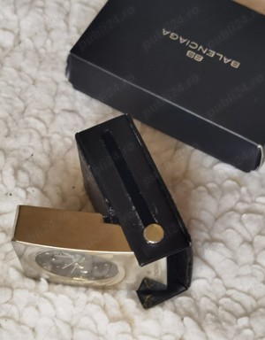 Ceas elegant cuartz birou masa office inox argintiu Balenciaga - imagine 4