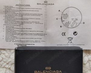 Ceas elegant cuartz birou masa office inox argintiu Balenciaga - imagine 6