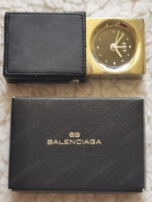 Ceas elegant cuartz birou masa office inox argintiu Balenciaga - imagine 5