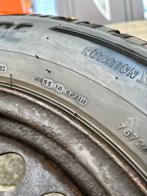 Set roti jante + Anvelope Continental Bridgeston 195/65 R15 91T France - imagine 8