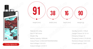 Tigara Electronica CEA MAI PUTERNICA  si FASHION Trinity Alpha Smok - imagine 3