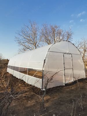 Distribuim solarii legume complete teava galvanizata folie UV 180 microni garantie 3 ani laterale ae