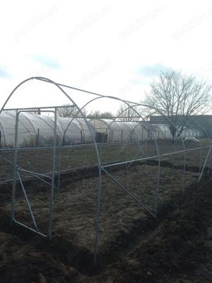 Vindem solar gradina complete structura galvanizata folie UV 180 microni garantie 3 ani laterale aer