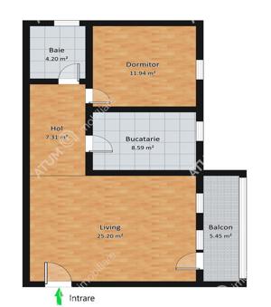 Apartament 2 camere balcon loc parcare zona Calea Surii Mici Sibiu - imagine 6