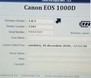 Aparat foto Canon eos 1000d - imagine 3