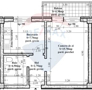 Apartament nou cu 1 Cameră de Vânzare Hlincea-Iasi Direct Dezvoltator - imagine 3