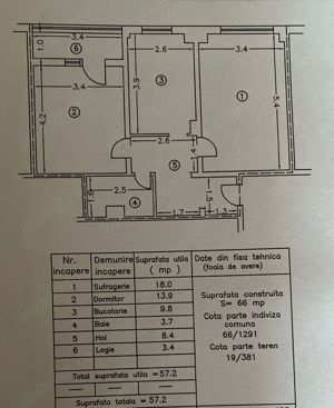 Apartament 2 camere, decomandat, micro 12, et. 4, 57 mp - imagine 6