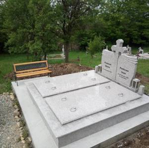 Cavou, Criptă, Borduri beton armat.Monumente Marmură sau granit  - imagine 10