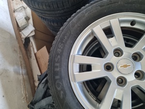 4 cauciucuri de iarna 215 60 16 cu jante de aliaj 5x115 de chevolet - imagine 3