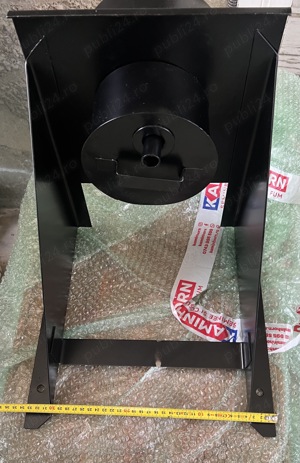 Coș de fum nou inox, negru 130mm - imagine 4