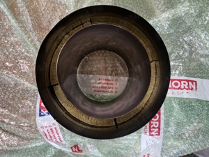 Coș de fum nou inox, negru 130mm - imagine 2