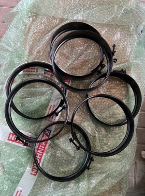 Coș de fum nou inox, negru 130mm - imagine 5