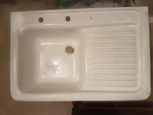 Chiuveta de bucatarie din fonta, dimensiuni: 80x53 cm, revopsita