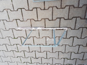 Suporti polite raft din fier beton de 16mm, pentru garaj pivnita, dimensiuni aproximative:72,5x40cm  - imagine 2