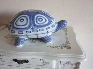 cadou rar Broască Țestoasă Marină  portelan handmade Thailanda 1980 - imagine 3