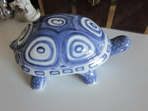 cadou rar Broască Țestoasă Marină  portelan handmade Thailanda 1980 - imagine 2