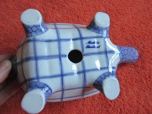 cadou rar Broască Țestoasă Marină  portelan handmade Thailanda 1980 - imagine 4