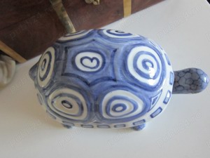 cadou rar Broască Țestoasă Marină  portelan handmade Thailanda 1980 - imagine 6