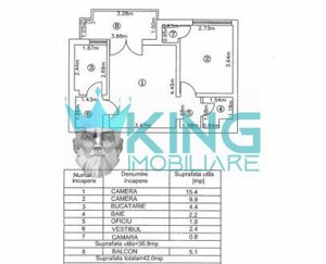 Unirii - Cocor | 2 Camere | Centrala bloc | Balcon | Complet Renovat  - imagine 9