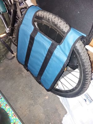 Geanta dubla genti portbagaj motocicleta bicicleta 37x33x15cm x 2. Material: poliester - imagine 2