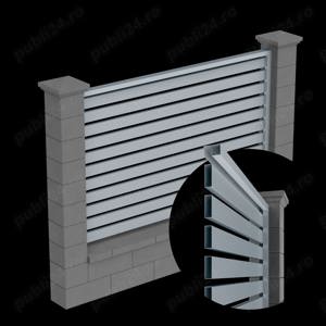 Gard metalic jaluzea | Suruburi ascunse | Brasov | Model 2025| 