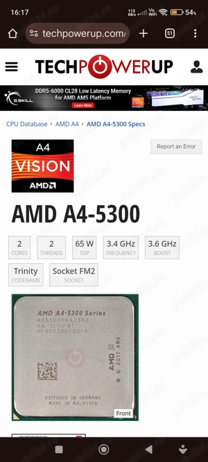 Kit AMD FM2 Cpu+Pl.Baza+Rami - imagine 2