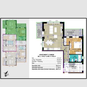 Apartamente in bloc nou, 2 camere, 67 mp utili, zona Sala Polivalenta - imagine 6