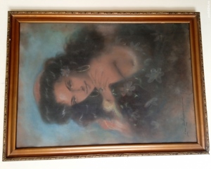 Raisa,artist Zogu Zaharescu,lucrare pe carton