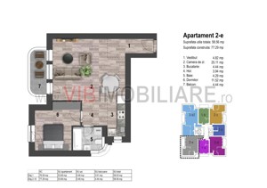 Apartament 2 camere tip 2 E - SUT 58,56 - Tineretului Park 2  - imagine 3