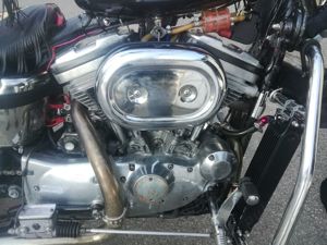 Harley Davidson Sportster 883 XLH 1992 SuperChopperized chestii cromate înlocuite cu INOX + radiator - imagine 4