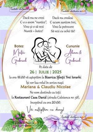 Invitatii nunta + botez 2 in 1 - imagine 6