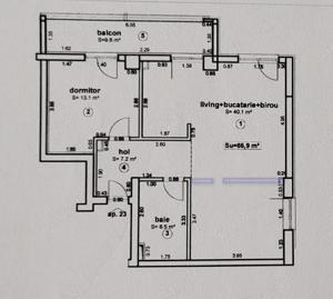 Apartament 3 camere, bloc nou, et.5 7 cu 2 lifturi scara, Timisoara, Aradului, 76,5mp - imagine 2