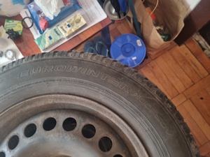 4 cauciucuri de iarna 195 70 16 cu jante de tabla 5x105 de opel Moka aproape noi la 800 lei toate 4  - imagine 7