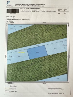 Teren intravilan Rediu 4 parcele x 471 mp