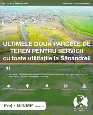 parcele de teren pentru servicii cu toate utilitatile la sanandrei