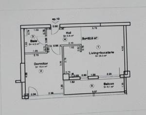 Apartament 2 camere, bloc nou, et.2 7, Timisoara, Aradului, 60,1 mp - imagine 2