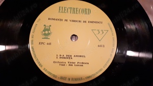 Disc vinil celebru: Romante pe versuri Mihai Eminescu-voce: Ion Lucian - imagine 5