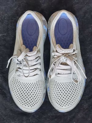 Pantofi gri sport dama adidasi perforati Crocs Literide ergonomici sala fitness plaja strada - imagine 3