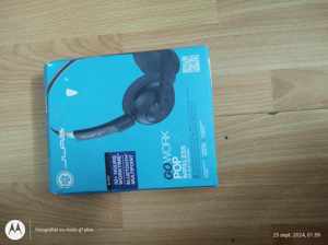 Casti Stereo JLAB Go Work Pop, Wireless, Bluetooth, Microfon, Negru (Super Pret)