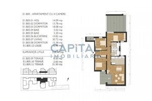 Apartament 4 camere, cu terasă și balcon, B05 - Coquette Style ( M99 Residence ) - imagine 2