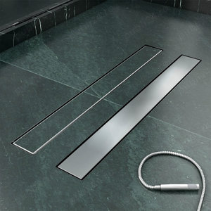 Rigola dus cu capac Sticla Neagra, integral din inox, lungime 60cm - imagine 2