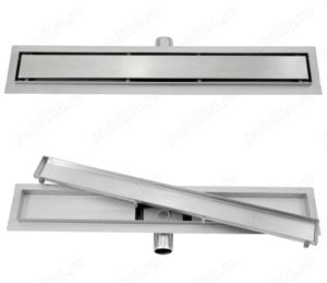 Rigola dus cu capac Sticla Neagra, integral din inox, lungime 60cm - imagine 8