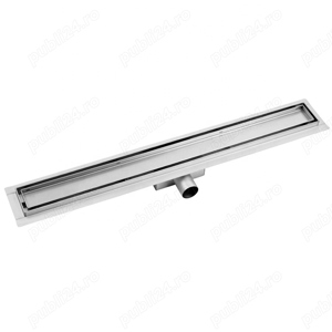 Rigola dus cu capac Sticla Neagra, integral din inox, lungime 60cm - imagine 4