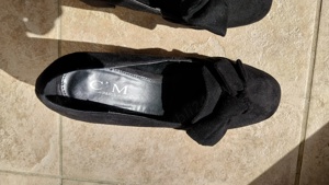 Pantofi damă negri, C' M, catifea, No. 39 - imagine 4