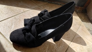 Pantofi damă negri, C' M, catifea, No. 39 - imagine 6